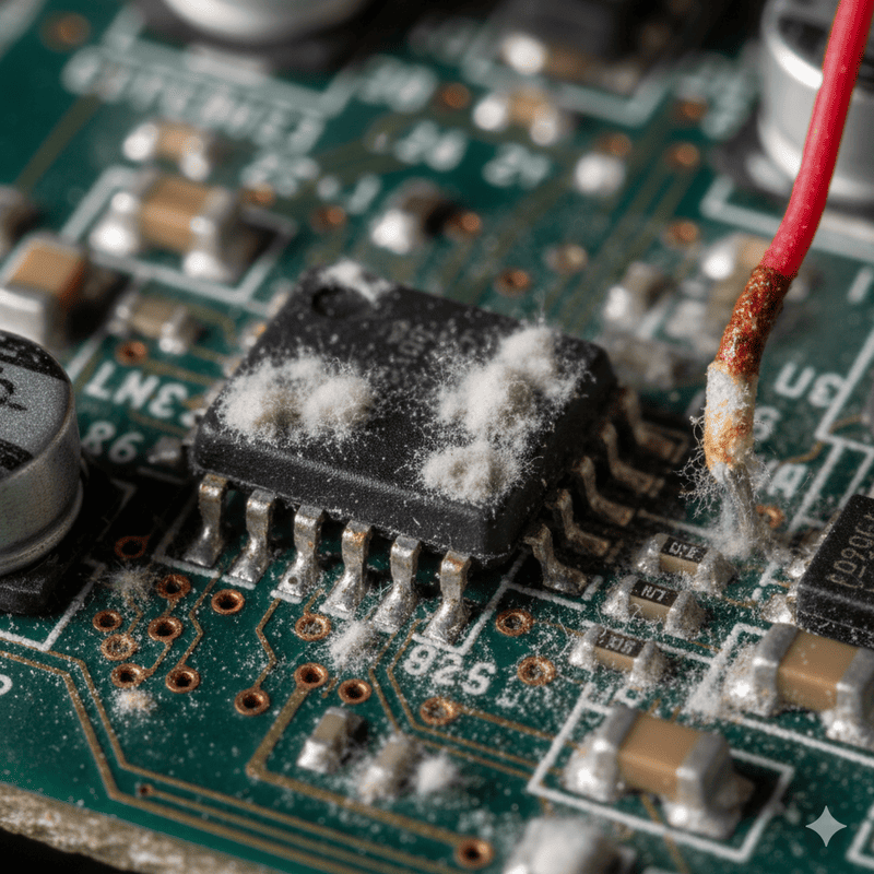 Độ ẩm cao là kẻ thù thầm lặng, gây ăn mòn và chập mạch các linh kiện điện tử bên trong.