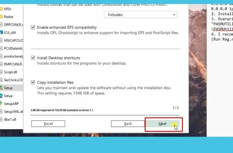 Tiếp tục nhấn Next để chuyển qua các bước tiếp theo