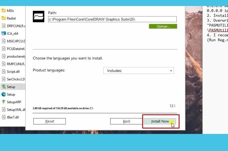 Nhấn Install Now để bắt đầu quá trình cài đặt