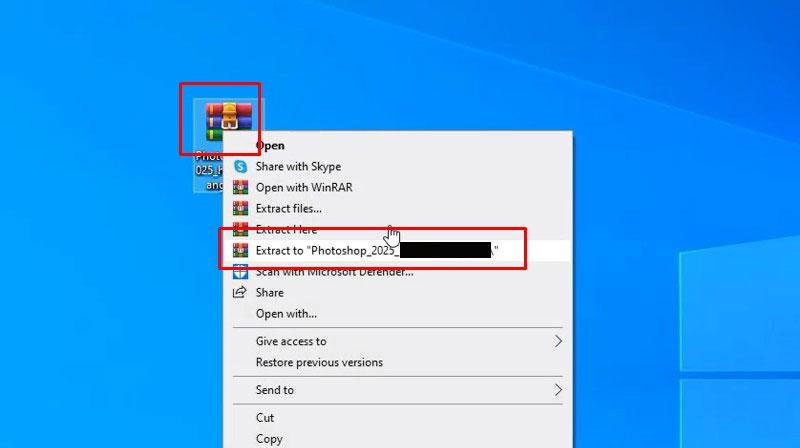 Giải nén phần mềm