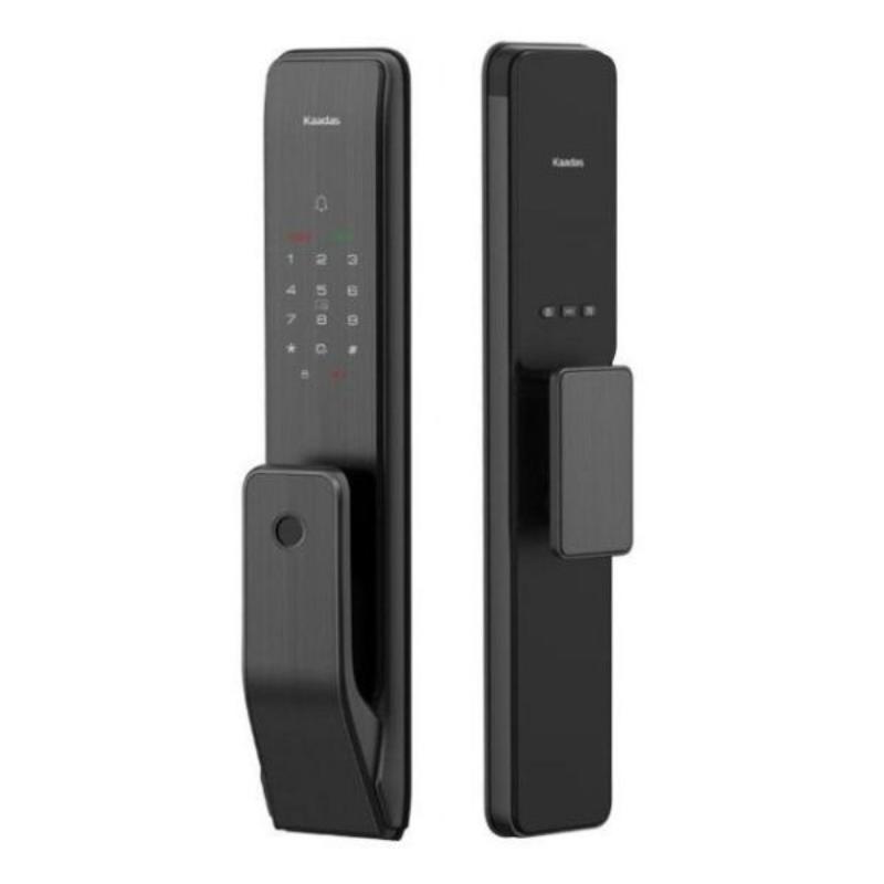 Khóa cửa vân tay Kaadas K9 với thiết kế kéo đẩy Push/Pull và cảm biến vân tay FPC Thụy Điển