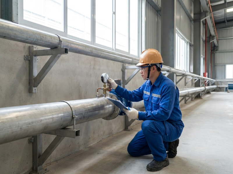Kiểm tra áp suất thủy tĩnh giúp phát hiện rò rỉ, đảm bảo đường ống an toàn trước khi nghiệm thu